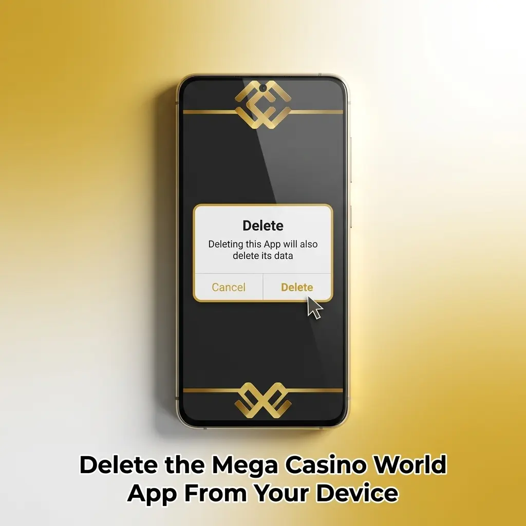 Steps to delete the Mega Casino World app from Android and iOS devices without affecting account balance