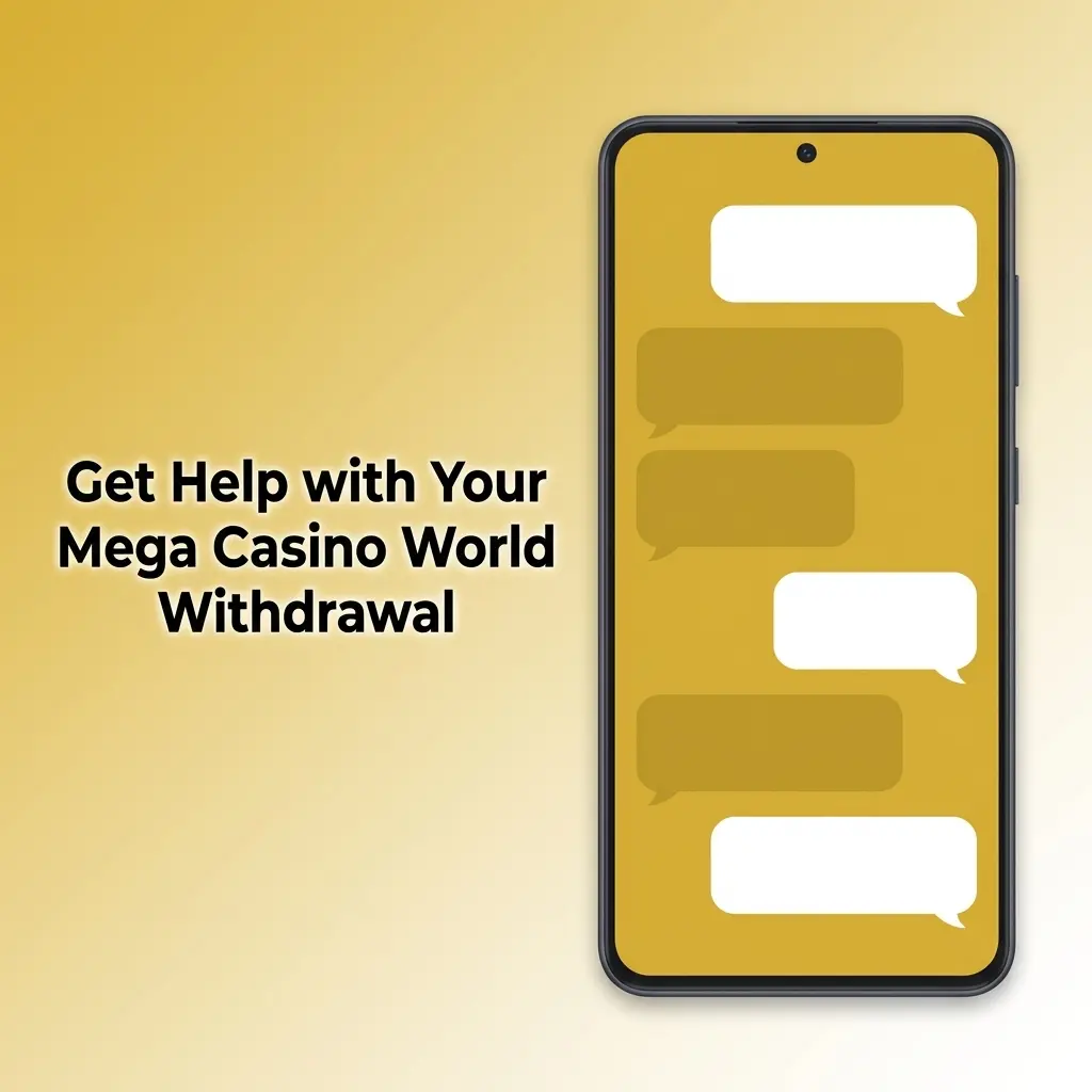 Mega Casino World support options for withdrawal help: live chat, email, WhatsApp, and Help Center guides.