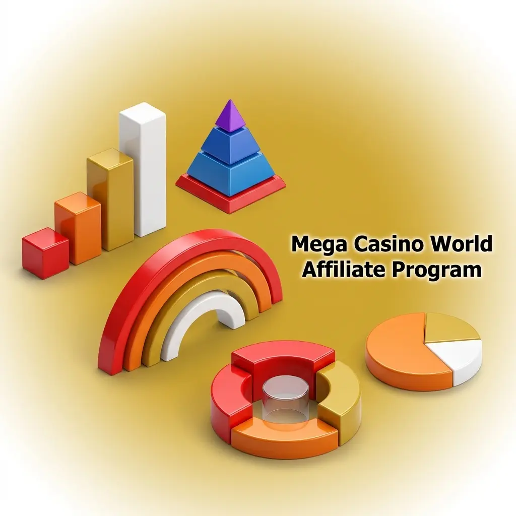 Mega Casino World Affiliate Program dashboard showing referral tracking, commissions, and payout options via bKash, Nagad, USDT