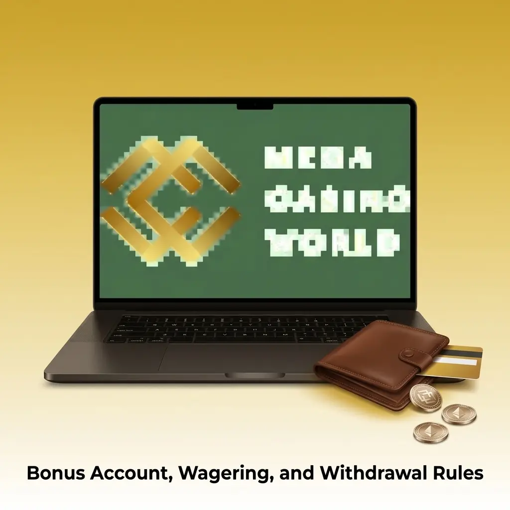 Mega Casino World bonus account rules: 35x wagering, 7-day limit, 50,000 BDT max withdrawal cap.