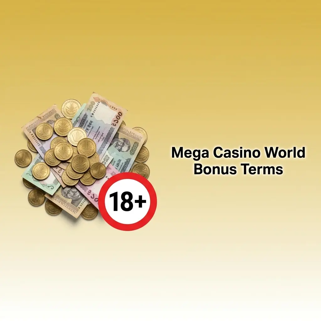 Mega Casino World bonus terms: wagering rules, game contribution rates, max bet limits, KYC, and one bonus per account.