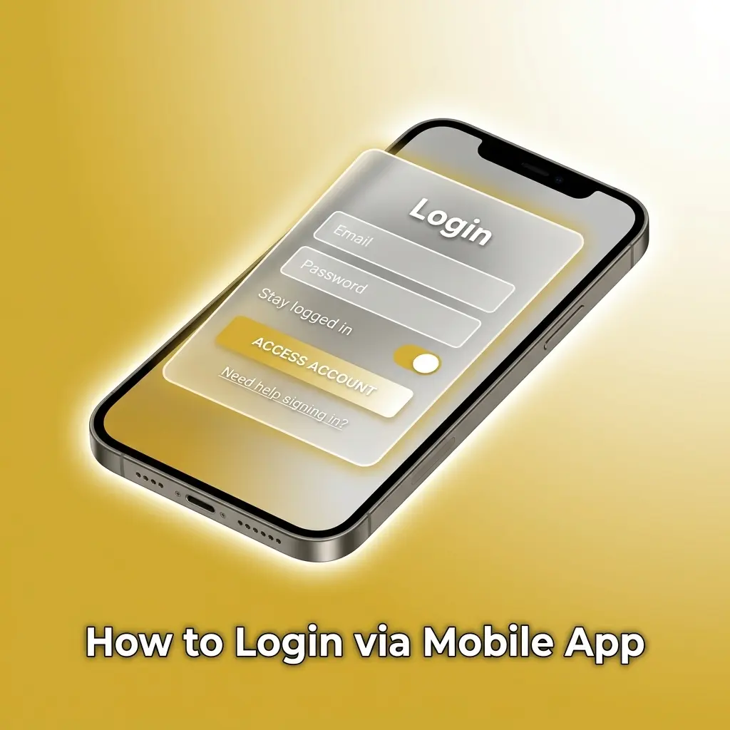 Mega Casino World mobile app login screen showing phone number and password fields for player sign in