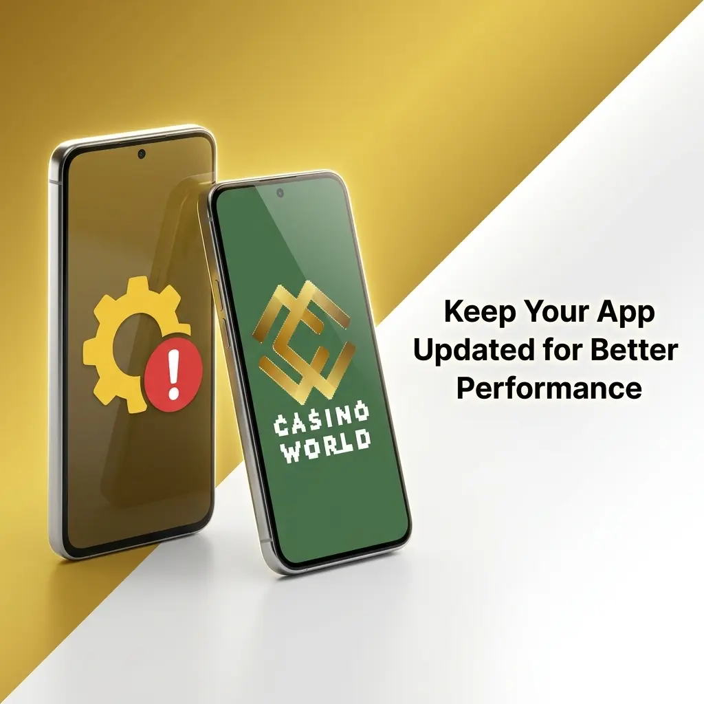 App update screen showing security patches, new cricket and football markets, and improved live casino performance
