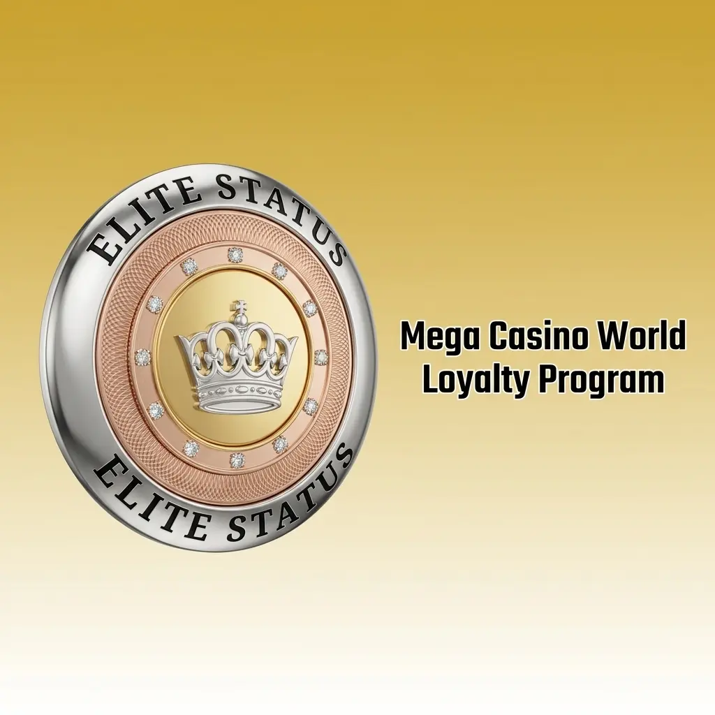 Mega Casino World Loyalty Program with Bronze to Platinum tiers, points, cashback and VIP rewards for slots and sportsbook wagers.